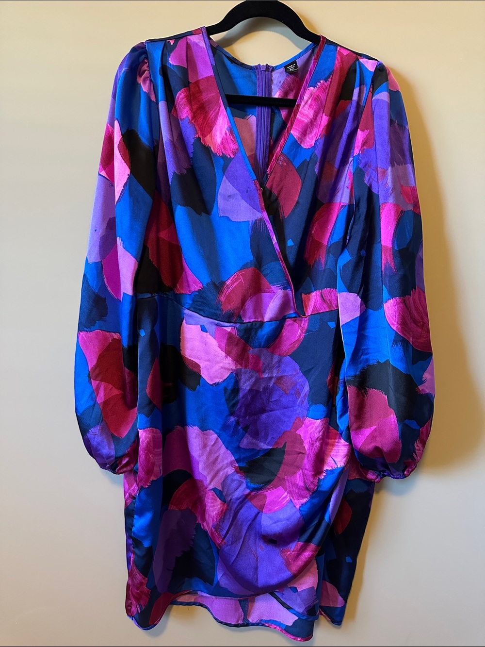 Vibrant Purple & Pink Long sleeve dress